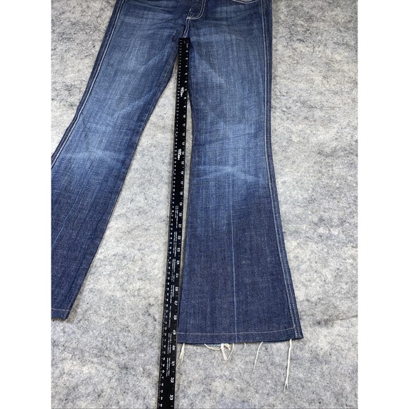 7 For All Mandkind A Pocket Jeans Women's 27 Zip Fly‎ Medium Wash Bootcut - Picture 3 of 8